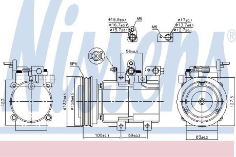 Компресор кондиціонера First Fit - (9770126200, 9770126300, 9770138170) NISSENS 89238