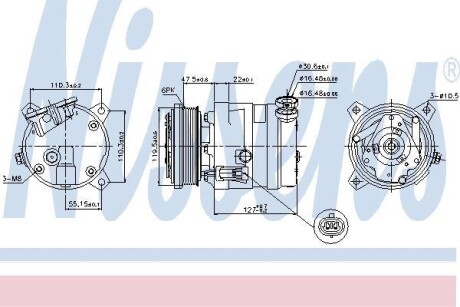 Компресор кондиціонера First Fit - (95234605, 95907417, 95925480) NISSENS 89257