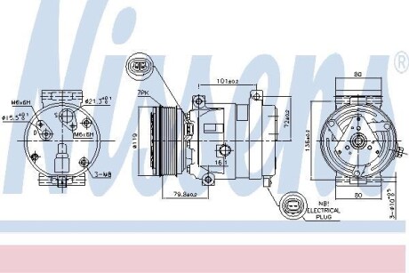 Компресор кондиціонера First Fit - (2763000Q0J, 2763000Q1B, 2763000Q1D) NISSENS 89267