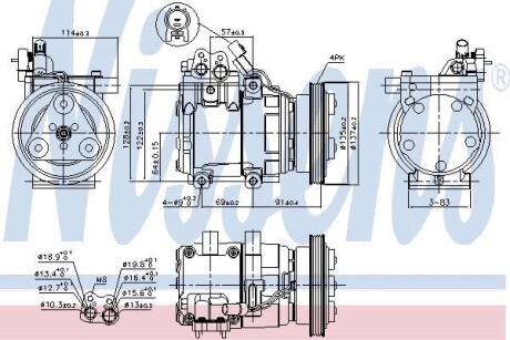 Компресор кондиціонера First Fit - (977011C250) NISSENS 89274