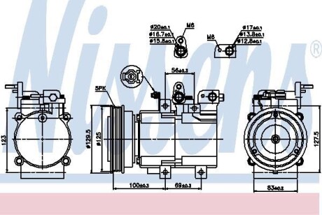 Компресор кондиціонера First Fit - (977012E200, 9770138170, 977012D400) NISSENS 89276