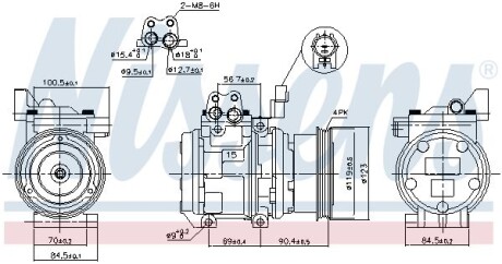 Компресор кондиціонера - NISSENS 89299