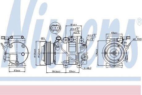 Компресор кондиціонера First Fit - (977012Y500) NISSENS 89305