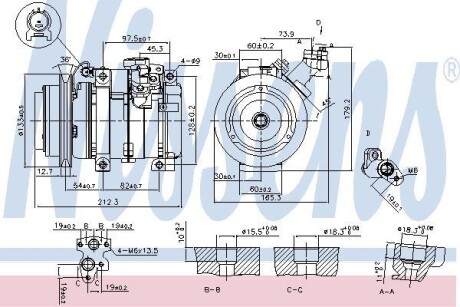 Компрессор, кондиционер - (mr500876, mr568289) NISSENS 89312