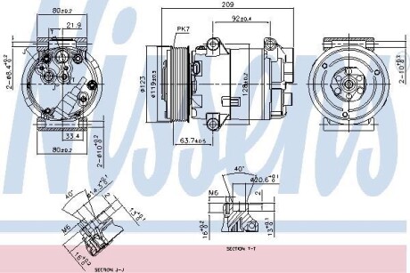 Компресор кондиціонера First Fit - (7711135808, 8200053264, 8200309193) NISSENS 89323