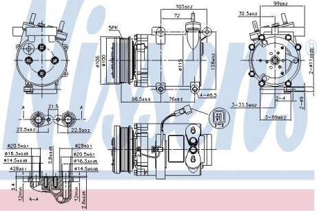 Компресор кондиціонера First Fit - (30761391, 8603656, 30780330) NISSENS 89327