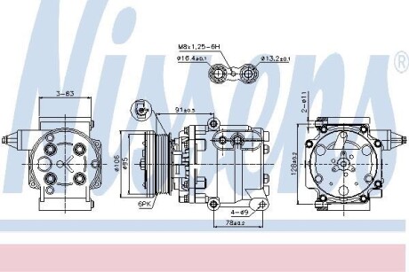 Компресор кондиціонера First Fit - (1476182, 1479820, 1514844) NISSENS 89358