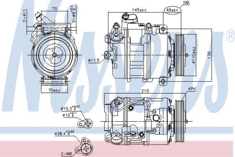 Компресор кондиціонера First Fit - (6918753, 64526918753, 64526956715) NISSENS 89417