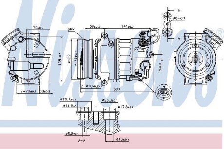 Компресор кондиціонера First Fit - (1618423, 6854109, 13250607) NISSENS 89420