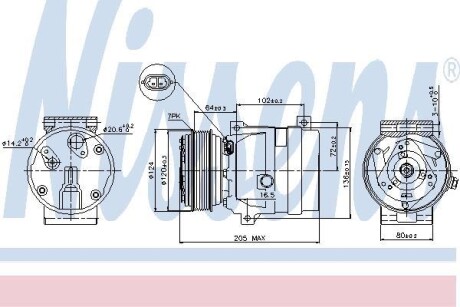 Компресор кондиціонера First Fit - (2763000QAB, 2763000QAC, 93160670) NISSENS 89435