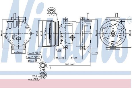 Компресор кондиціонера First Fit - (95234605, 95907417, 95925480) NISSENS 89492