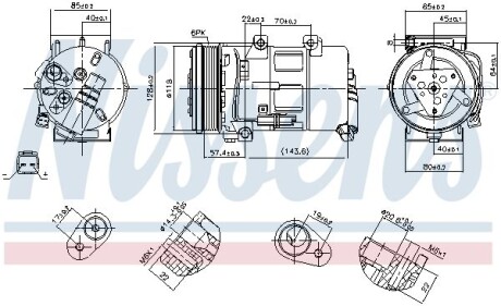 Компрессор кондиционера - NISSENS 89493