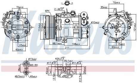 Компресор кондиціонера First Fit - (50292004, 51803075, 71724084) NISSENS 89503