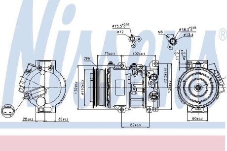 Компресор кондиціонера First Fit - (8831042260) NISSENS 89516