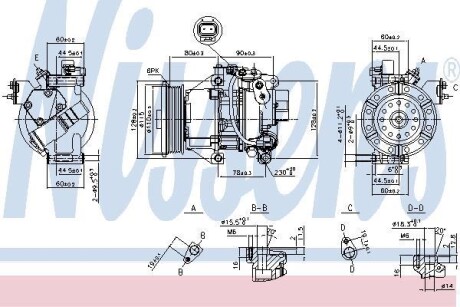 Компрессор - (883100D010, 883100D020, 883100D070) NISSENS 89554