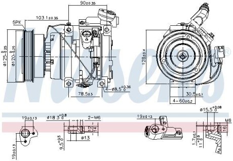 Компрессор - (883202B410, 883102B660, 8841044050) NISSENS 89576