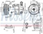 Компрессор климатизации fiat croma opel signum, vectra c, vectra c gt - (13191996, 1854157, 6854003) NISSENS 89577 (фото 1)