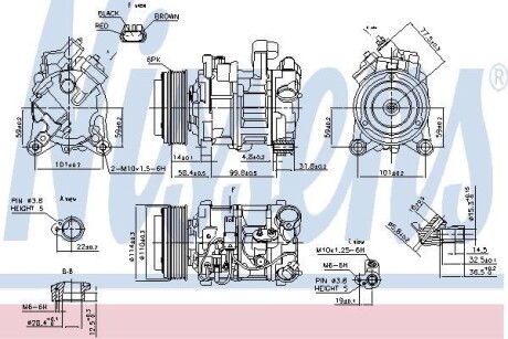 Компресор кондиціонера First Fit - (6452930356104, 64529303561, 6452933082501) NISSENS 89585