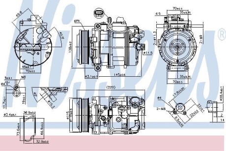 Компресор кондиціонера First Fit - (64526932176, 64526956716, 64529122618) NISSENS 89599