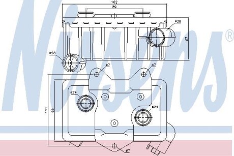 Радіатор масляний MERCEDES C-CLASS W 202 (93-) - (a6051800065, 6051800065) NISSENS 90582