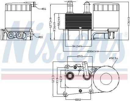 Радіатор масляний FORD CONNECT (2002) в зборі - (1420678, 7T1Q6B624AA) NISSENS 90706