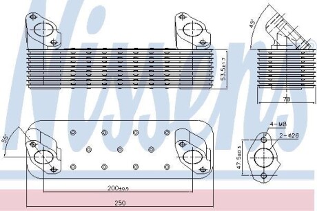 Масляный радиатор - (51056010047, 51056010121, 51056010148) NISSENS 90728