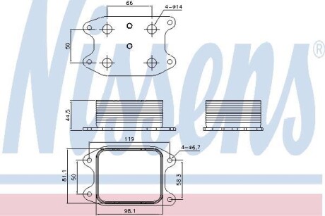 Радіатор оливний First Fit - (04E117021B, 04E117021C, 04E117021K) NISSENS 90810