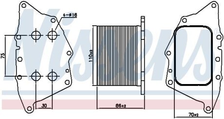 Nty oil cooler - (11428574004, 11428585238) NISSENS 90862