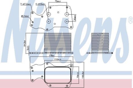 Масляный радиатор - (11428585625, 11428574005) NISSENS 90906