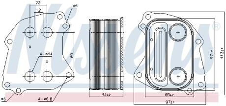 Теплообменник - (11427625489) NISSENS 90963