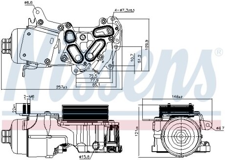 Радіатор масляний - (y64214700, 1516998, 11427805977) NISSENS 91124