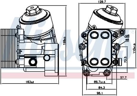 Радіатор оливний First Fit - (03P115389B, 03P115389A, 03P115389) NISSENS 91154