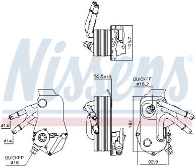 Охолоджувач мастила - NISSENS 91224
