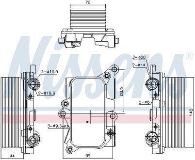 Радіатор оливний First Fit - (7P0317037) NISSENS 91226