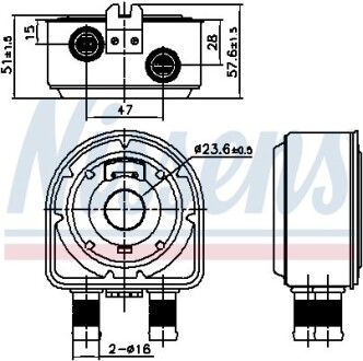 Радіатор оливний First Fit - (264102G000, 2641025402) NISSENS 91295