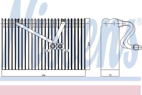 Испаритель, кондиционер - (1618055, 1618087, 90512360) NISSENS 92168