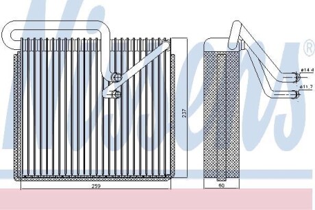 Испаритель, кондиционер - (1618146, 1618255, 9117287) NISSENS 92190