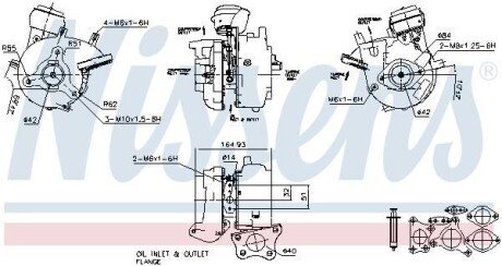 Турбіна NISSAN PATHFINDER III (R51) (05-) 2.5 dCi - (14411EB70C, 14411EC00C) NISSENS 93056