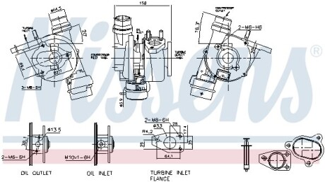 Турбіна DACIA/RENAULT/NISSAN 1.5DCI K9K - (1441100Q1G, 1441100Q1GEX, 1441100Q1R) NISSENS 93072