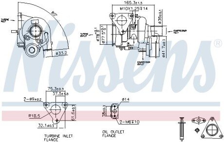 Турбіна Fiat/PSA 2.2HDI P22DTE 06- - (0375K7, 375K7, 6U3Q6K682AF) NISSENS 93262