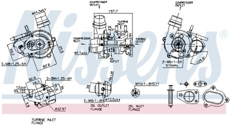 Turbospr?пarka dacia dokker 1,5dci 12- - NISSENS 93275