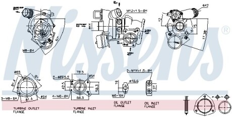 Турбокомрессор - (v756494480, V75807898001, 8200084399) NISSENS 93282