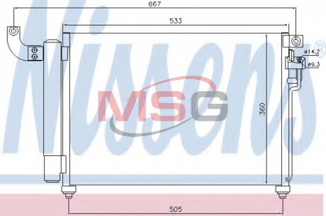 Конденсатор, кондиционер - NISSENS 940003