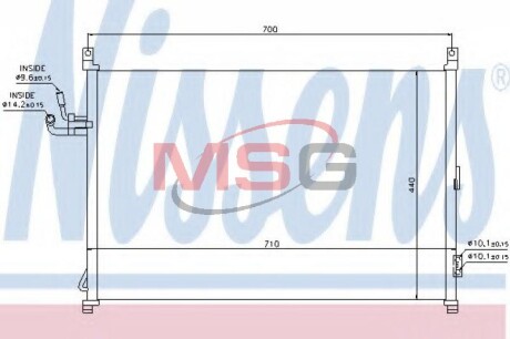 Радіатор кондиціонера - NISSENS 940014