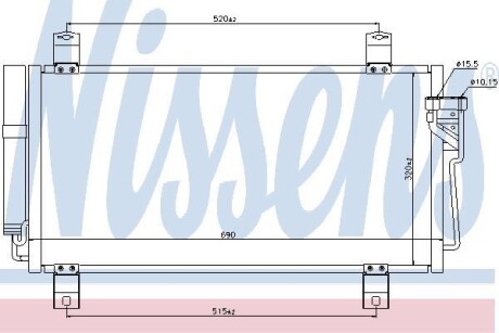 Радіатор кондиціонера First Fit - (gs1d61480d, gsyd6148zc, gsyd6148za) NISSENS 940032