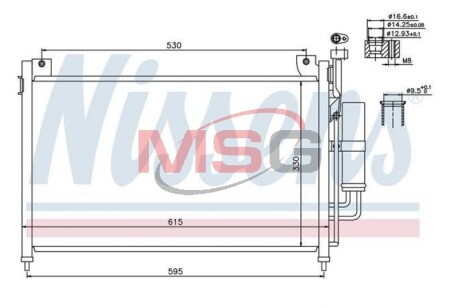 Конденсатор, кондиционер - (df7161480c, dfy16148z, dfy16148za) NISSENS 940033