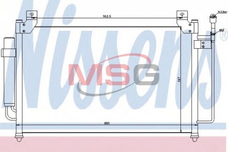 Конденсатор, кондиционер - (egy16148zb, egy16148zc, eh4461480a) NISSENS 940049