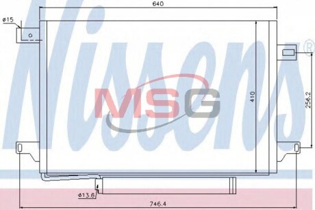 Конденсатор, кондиционер - (2E0820413A) NISSENS 940054