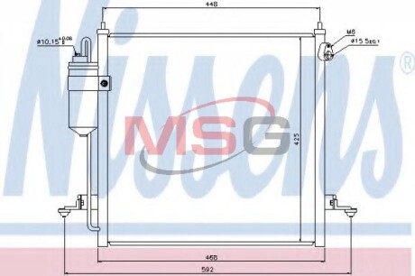 Конденсатор, кондиционер - (7812A171, MN123606) NISSENS 940068