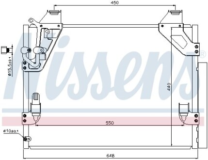 Радіатор кондиціонера First Fit - (884600K050) NISSENS 940082